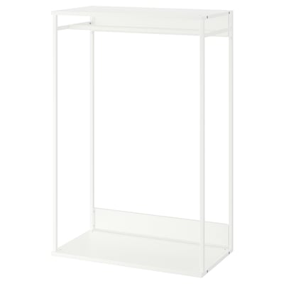 PLATSA وحدة تعليق مفتوحة للملابس, أبيض, ‎80x40x120 سم‏