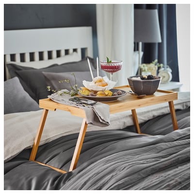 RESGODS صينية سرير, خيزران