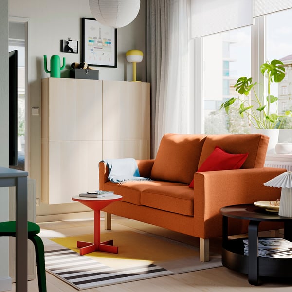 SALTSJÖBADEN كنبة بمقعدين, Vittangi بيج فاتح/أبيض