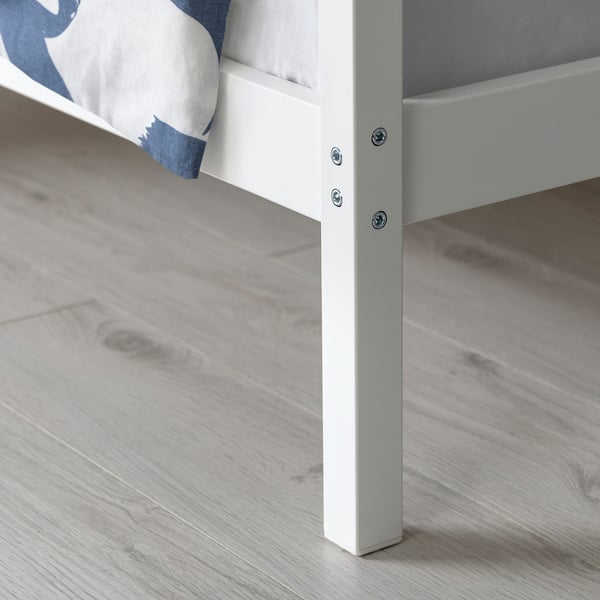 VITARNA هيكل سرير ذو أربعة قوائم, أبيض Luröy/Skådis أبيض, 140x200 سم