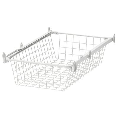 ALTARLIDEN Wire basket with pull-out rail, white, 40x62 cm