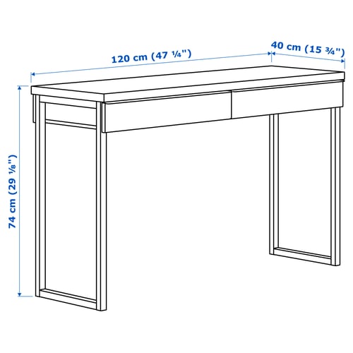 Illustration with measurements for the product: BESTÅ BURS.