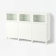 BESTÅ Storage combination with doors, white/Förvaltare white, 180x42x112 cm