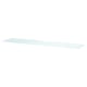 BESTÅ: white glass shelf, sleek & rectangular, modern design.