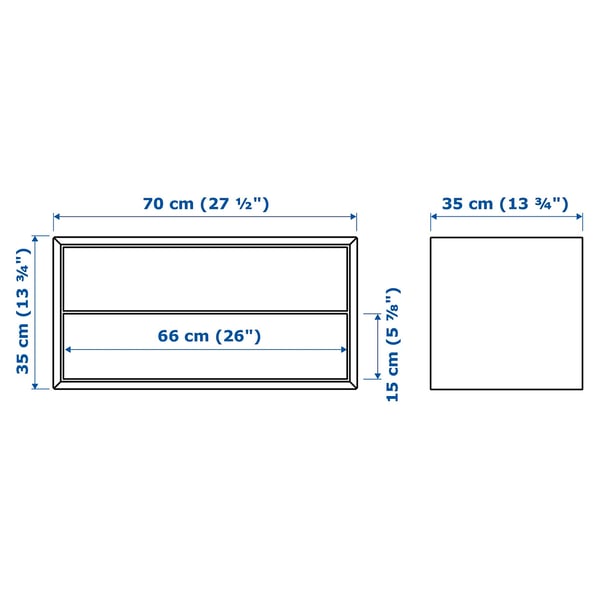 Illustration with measurements for the product: EKET.