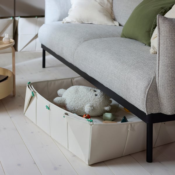 GREJSIMOJS Mat/storage box, foldable/beige