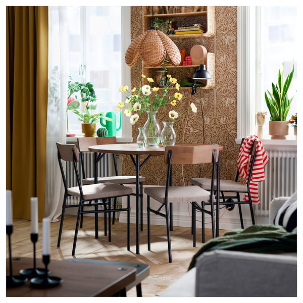 GRÖTÅN Table, pine/brown stained, 105 cm