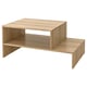 A HOLMERUD coffee table in light brown, featuring open storage shelves with a sleek, modern design.