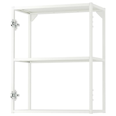 JÄRNBODA wall cabinet - white, metal frame, 3 shelves.