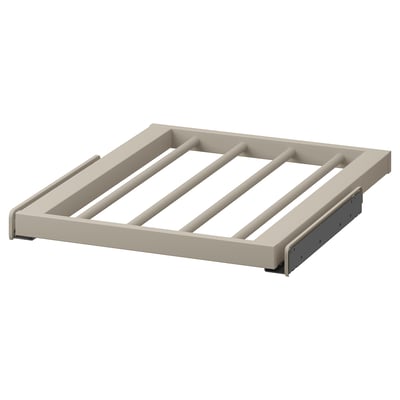 KOMPLEMENT beige trouser hanger, metal, rectangular, sleek design, easy access.