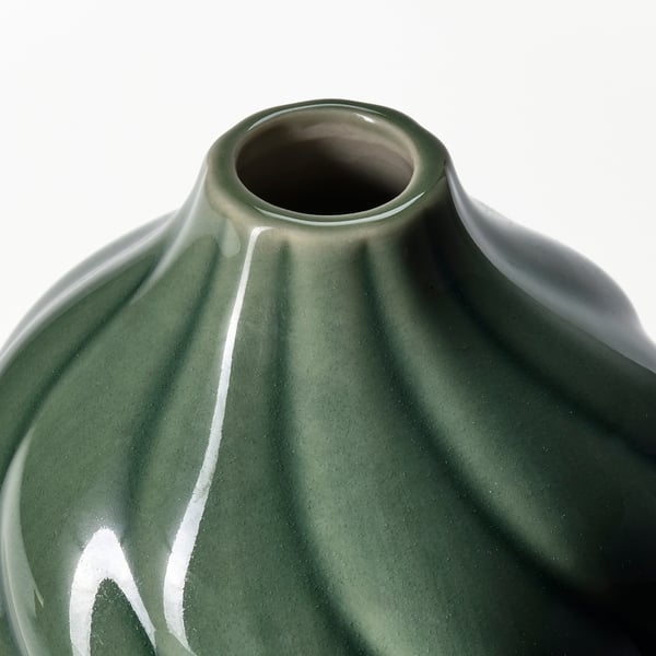 KORNSPARV Vase, green, 12 cm