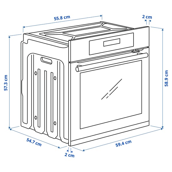 Illustration with measurements for the product: KULINARISK.