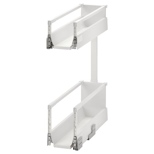 MAXIMERA white pull-out drawer. Sleek, rectangular design with smooth runners.
