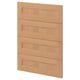 Wooden cabinet door, light brown, rectangular, horizontal panels.