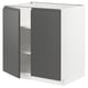 METOD kitchen unit, dark grey, modern design, square shape, adjustable shelves.