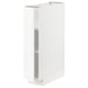 White METOD kitchen cabinet with modern design, square shape, and adjustable shelves.