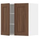 METOD kitchen cabinet: walnut wood, two doors, rectangular, wall-mounted, classic design.