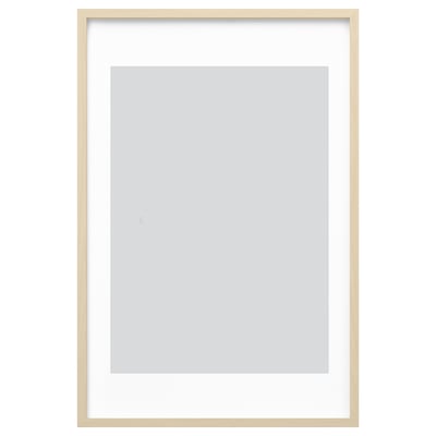 A gold RÖDALM picture frame with a grey mount, designed to display photographs or artwork stylishly.