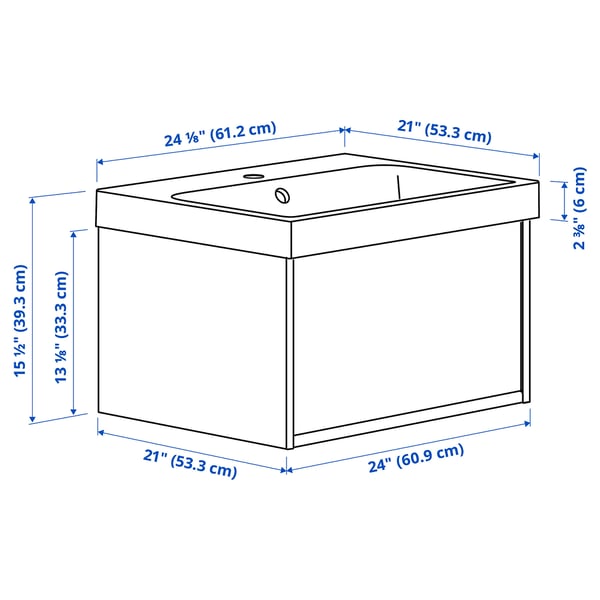 Illustration with measurements for the product: ÄNGSJÖN.