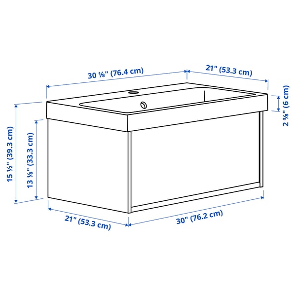 Illustration with measurements for the product: ÄNGSJÖN.