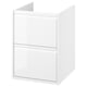 ÄNGSJÖN white bathroom cabinet with drawers, minimalist design, wall-mountable.