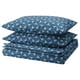 ÄNGSNEJLIKA bedding set, blue geometric print, cotton/viscose, rectangular, crisp & soft.