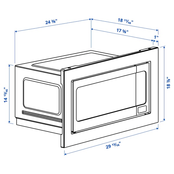 Illustration with measurements for the product: ÄSKEBO.