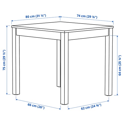 Illustration with measurements for the product: ÅLHULT.