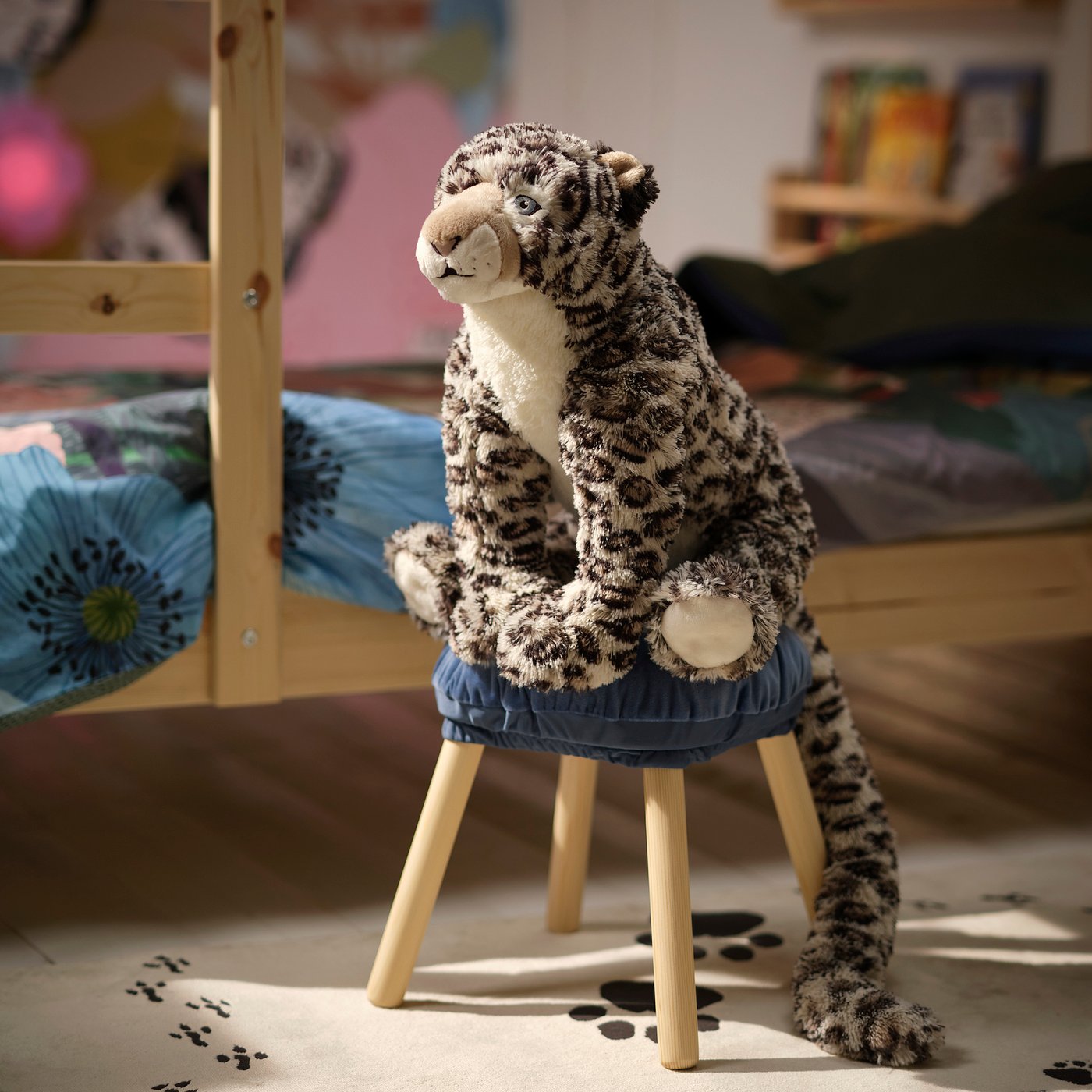 ALPTALL Soft toy, snow leopard/patterned white, 20 ½ "