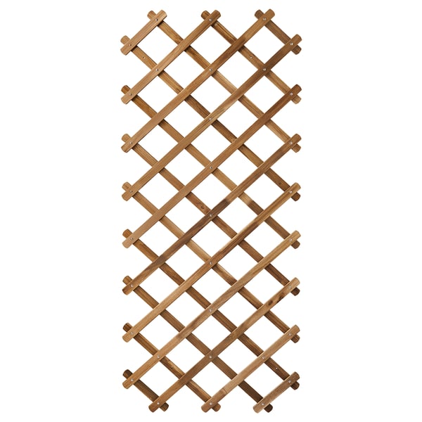 ASKHOLMEN wooden trellis, natural colour, diamond lattice design, supports climbing plants.