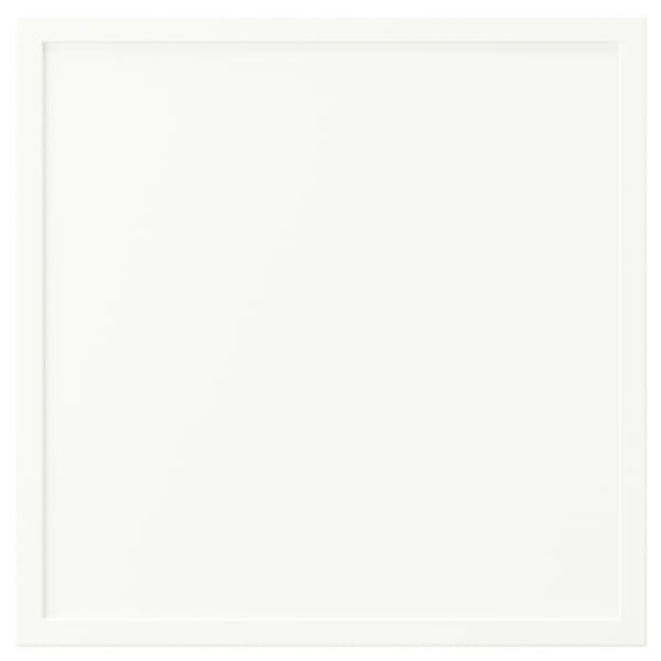 White ASPUDDEN box-shaped storage, wooden-like particleboard, rectangular, simple design.