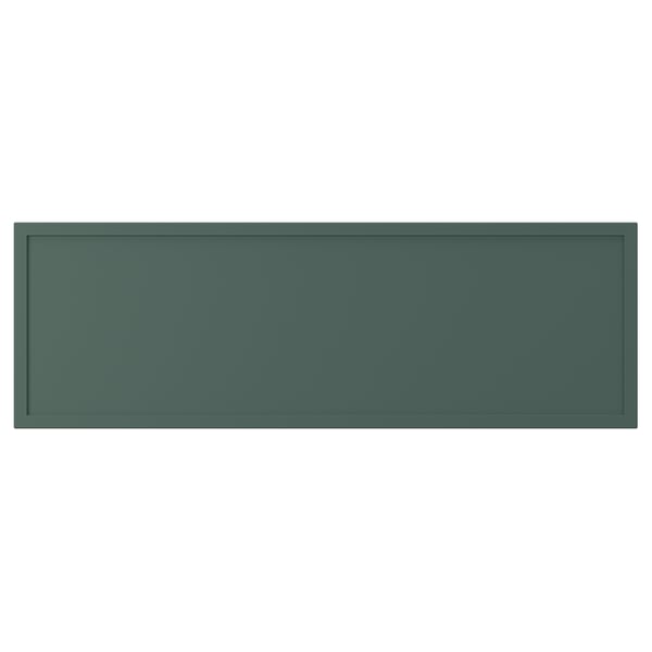 ASPUDDEN Drawer front, dark gray-green, 30x10 "