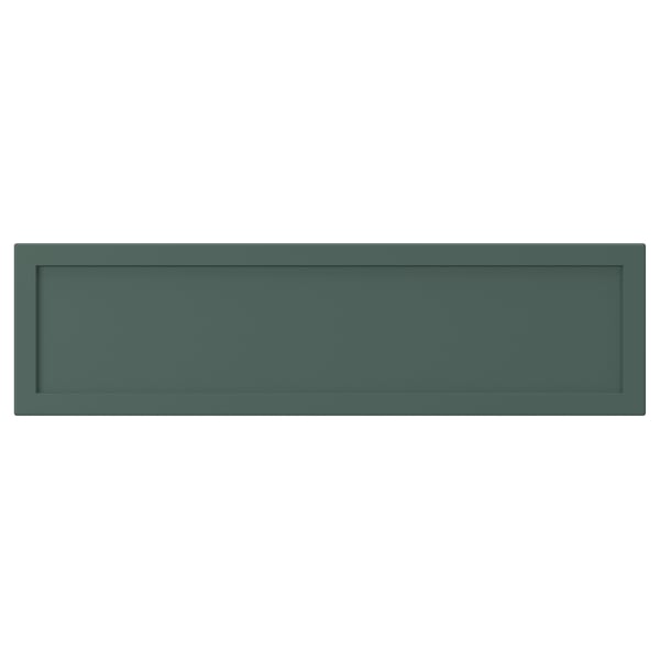 ASPUDDEN Drawer front, dark gray-green, 18x5 "