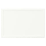 ASPUDDEN table, white, rectangular, simple design, made of particleboard and fibreboard with plastic edging and foil.