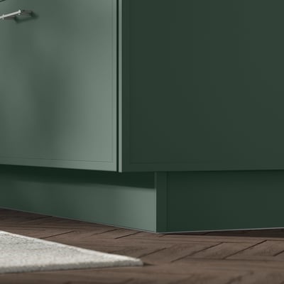 ASPUDDEN Toe kick, dark gray-green, 84x4 1/2 "
