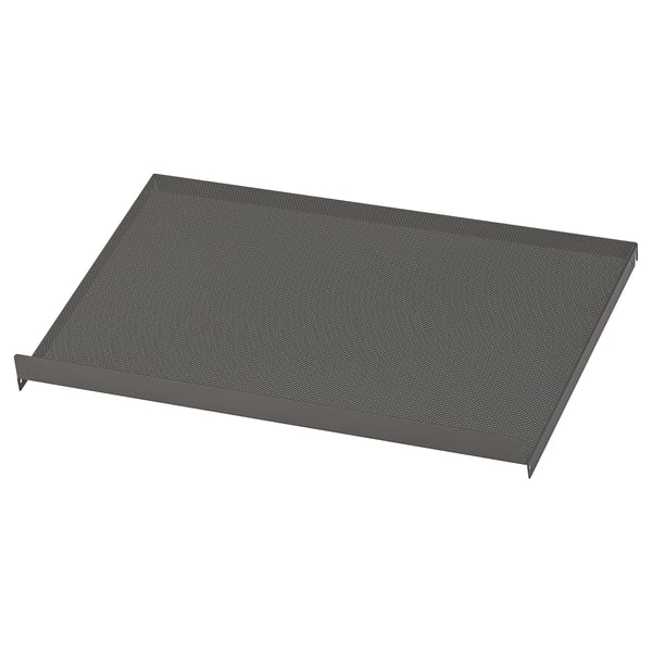 Black metal shelf, rectangular, simple design, AURDAL.