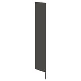 Black AURDAL storage unit, modern, particle board & steel.