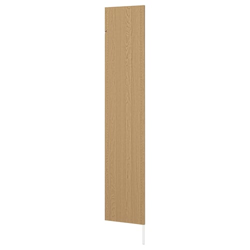 AURDAL Side panel with leg, oak veneer, 15 3/4x87 "