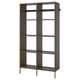 AURDAL Wardrobe combination, brown stained oak veneer/dark gray, 49 1/4x15 3/4x87 "