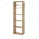 AURDAL Wardrobe combination, oak veneer/white, 68 1/2-94 1/2x15 3/4x87 "