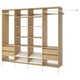 AURDAL Wardrobe combination, oak veneer/white, 118 7/8-132 7/8x15 3/4x87 "