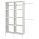 AURDAL white storage system, adjustable shelves, segmented design, metal frame, legs, closet organiser.