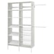 AURDAL white storage system. Adjustable shelves and rails for custom organisation. Premium steel and particleboard design. Perfect for closets.