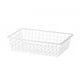 White wire mesh AURDAL storage basket, rectangular shape, steel.