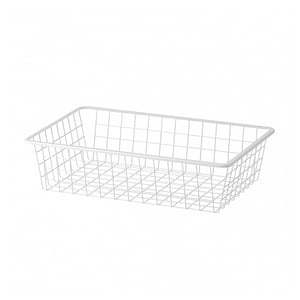 White wire mesh AURDAL storage basket, rectangular shape, steel.