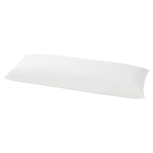 AXFRYLE white body pillow, curved, supportive, recycled polyester filling, soft microfibre cover.