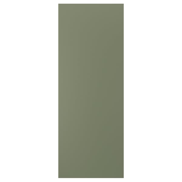 A rectangular AXSTAD kitchen cabinet in a matte grey-green shade with smooth plastic surfaces.