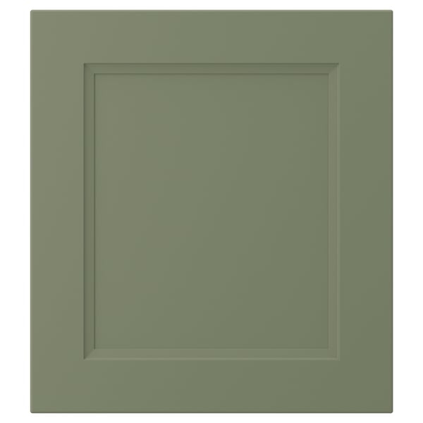 AXSTAD green cabinet door, square shape, matte finish.