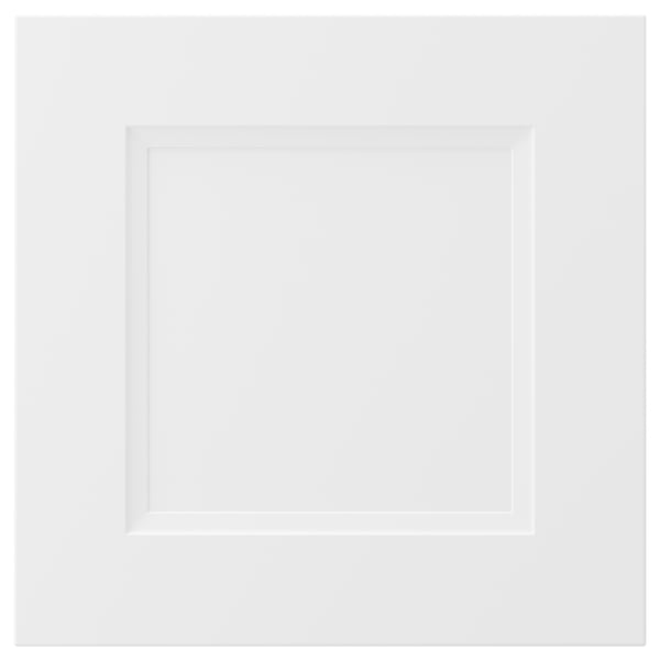 AXSTAD white kitchen door, plastic foil, square shape, inset panel design.