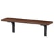BERGSHULT walnut wall shelf with beveled/smooth edge, particleboard/fibreboard.